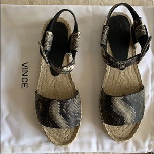 Natural, snake skin Edina, Vince Sandal.